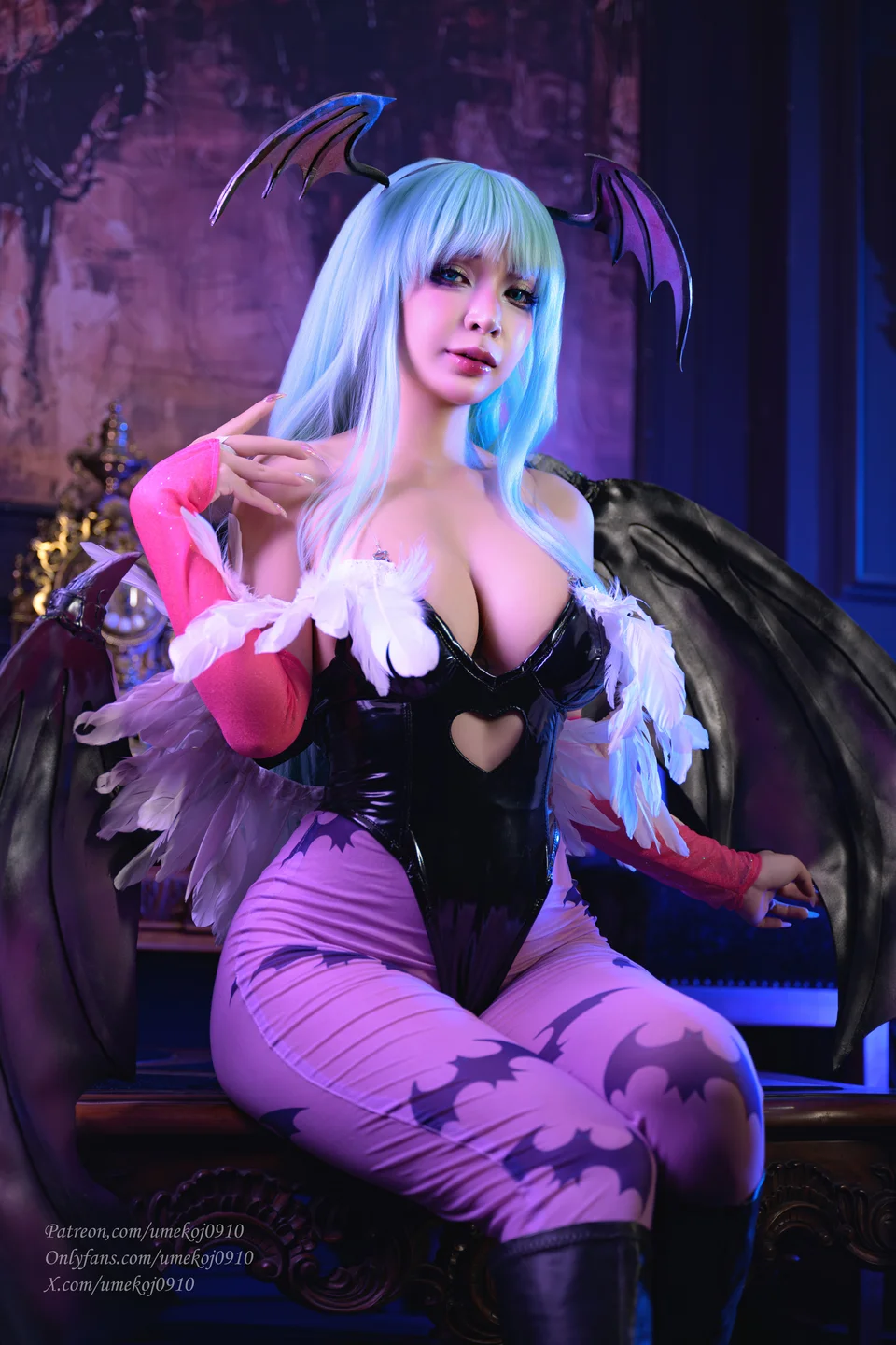 Umeko_J - Morrigan Aensland [95P,9V-2.39GB] tg@simisebaisi 【丝足阁】024.webp